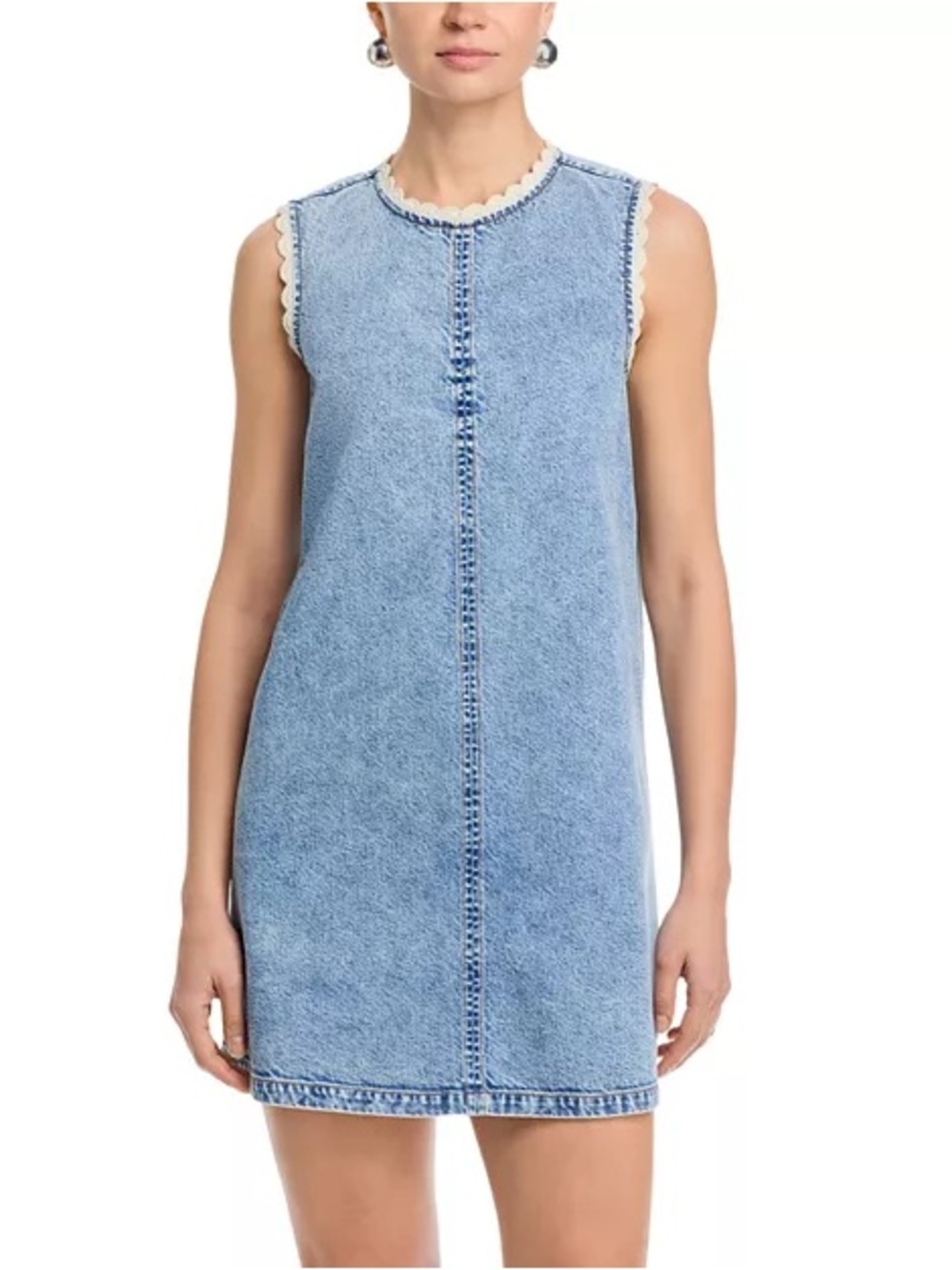 NWT FRAME The Crochet Tide Denim Western Dress - size small - Picture 2 of 16